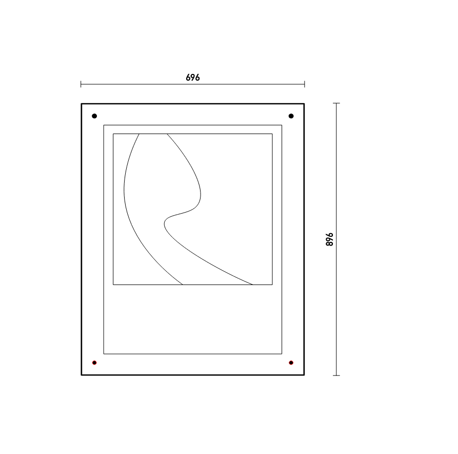 Maßzeichnung Baumscheibe — kleines Format